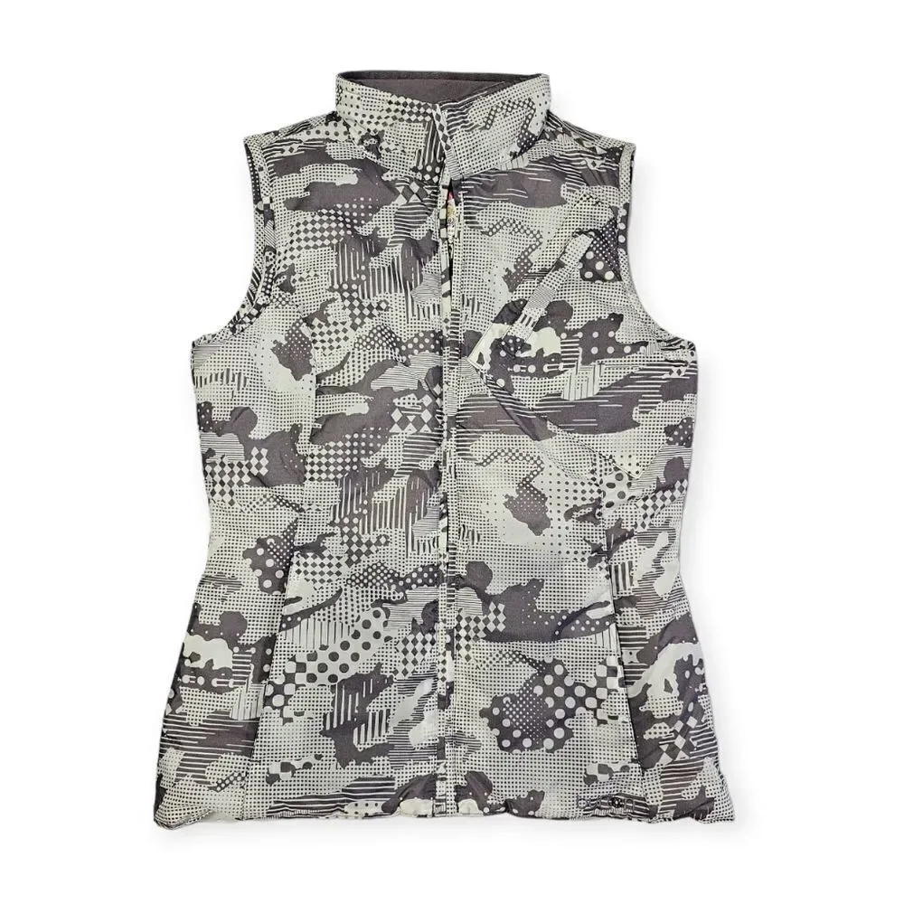 Burton Command Camo Style Print Winter Puffer Vest‎ Women's Size Small